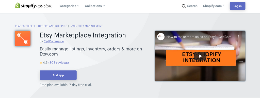 Shopify Etsy integration
