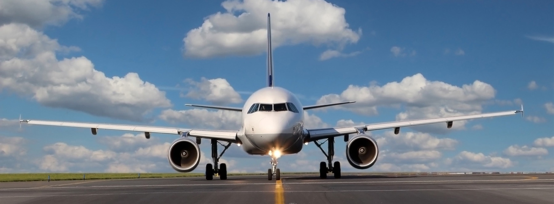 Commercial aircraft on the runway, aerospace electrical systems