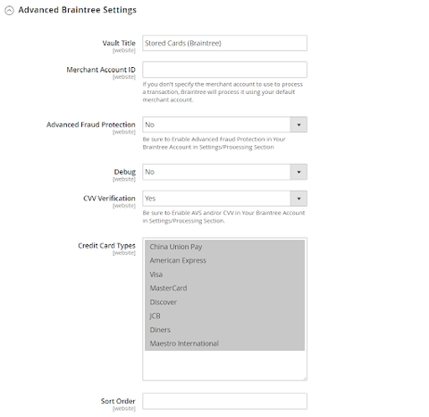 Magento How to Configure Braintree as a Payment Method