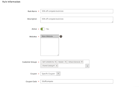 Magento How To Add a Coupon Code