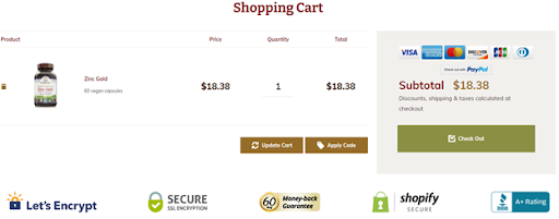 Secure Checkout Page